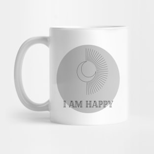 Affirmation Collection - I Am Happy (Gray) Mug